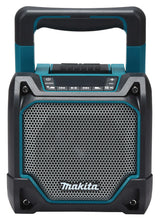 Makita Bluetooth-Lautsprecher – IP64, Display, Akku-/Netzbetrieb, USB & AUX - DMR202