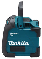 Makita Bluetooth-Lautsprecher – IP64, Display, Akku-/Netzbetrieb, USB & AUX - DMR202