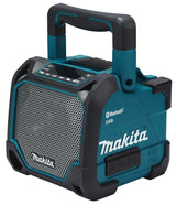 Makita Bluetooth-Lautsprecher – IP64, Display, Akku-/Netzbetrieb, USB & AUX - DMR202