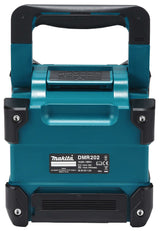 Makita Bluetooth-Lautsprecher – IP64, Display, Akku-/Netzbetrieb, USB & AUX - DMR202