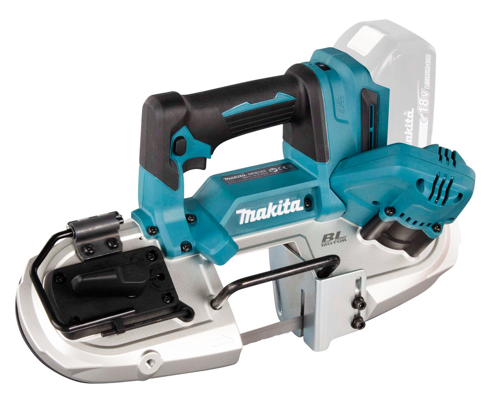 Makita Akku-Bandsäge 18V – bürstenlos, regelbare Geschwindigkeit, bis 66 x 66 mm Schnittkapazität - DPB183Z