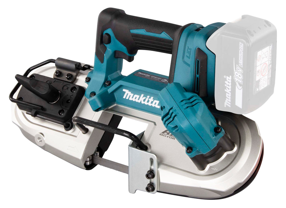 Makita Akku-Bandsäge 18V – bürstenlos, regelbare Geschwindigkeit, bis 66 x 66 mm Schnittkapazität - DPB183Z