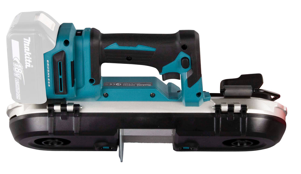 Makita Akku-Bandsäge 18V – bürstenlos, regelbare Geschwindigkeit, bis 66 x 66 mm Schnittkapazität - DPB183Z