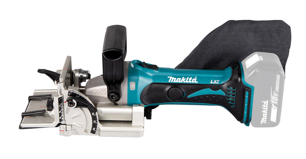 Makita Akku-Nutfräse – 100 mm Fräser, 20 mm Schnittleistung, stufenlos verstellbar - DPJ180Z