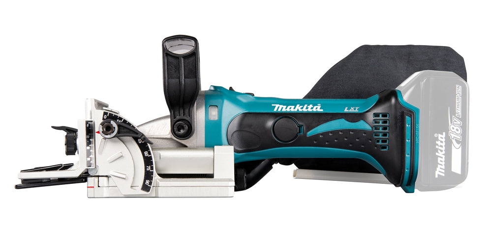 Makita Akku-Nutfräse – 100 mm Fräser, 20 mm Schnittleistung, stufenlos verstellbar - DPJ180Z
