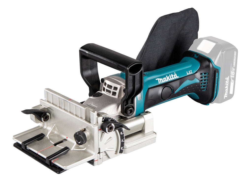Makita Akku-Nutfräse – 100 mm Fräser, 20 mm Schnittleistung, stufenlos verstellbar - DPJ180Z