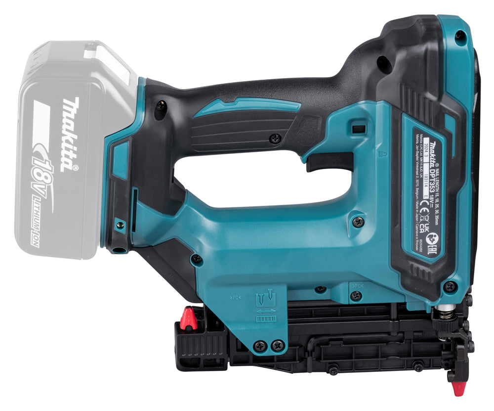 Makita 18V Akku-Stiftnagler – präzise Fixierung & spurenarmes Arbeiten - DPT353Z