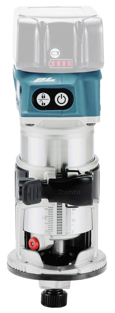 Makita Akku-Multifunktionsfräse – vielseitig für Kanten-, Ober- & Winkelfräsen - DRT50ZJX2