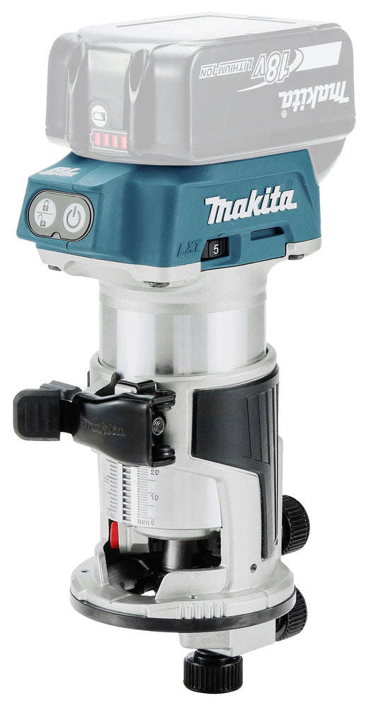 Makita Akku-Multifunktionsfräse – vielseitig für Kanten-, Ober- & Winkelfräsen - DRT50ZJX2