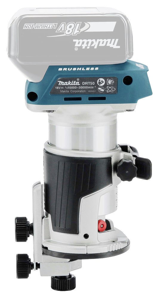 Makita Akku-Multifunktionsfräse – vielseitig für Kanten-, Ober- & Winkelfräsen - DRT50ZJX2