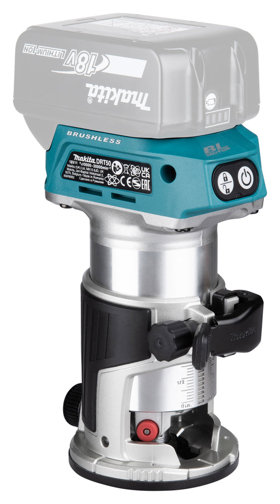 Makita Akku-Multifunktionsfräse – kompakt, vielseitig & präzise für Holzarbeiten - DRT50Z