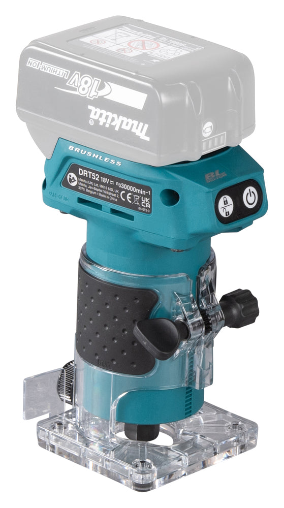 Makita Akku-Kantenfräse DRT52 – kompakt, effizient und sicher - DRT52Z
