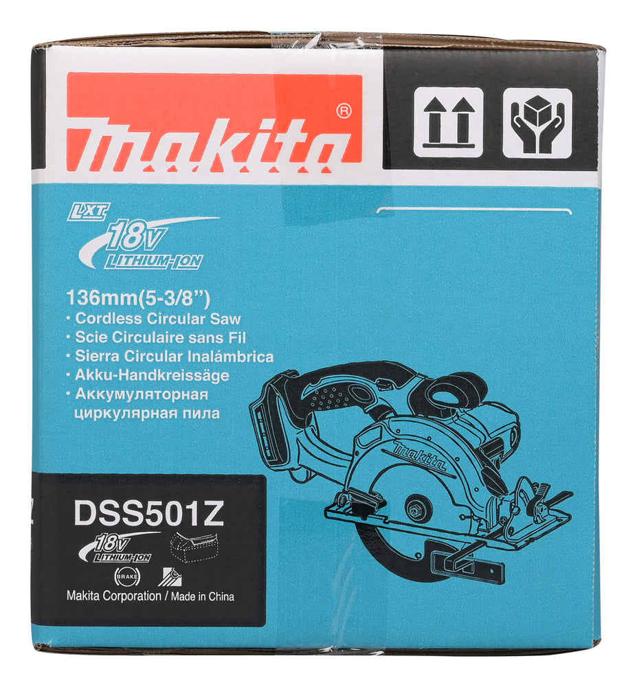 Makita Akku-Handkreissäge 136 mm – kompakt, präzise & mit LED - DSS501Z