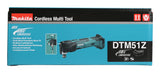 Makita 18 V Akku-Multifunktionswerkzeug – 6.000–20.000 min⁻¹, werkzeugloser Wechsel & Soft-Start - DTM51Z