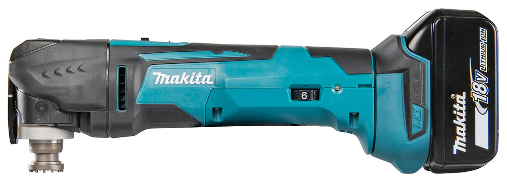 Makita 18 V Akku-Multifunktionswerkzeug – 6.000–20.000 min⁻¹, werkzeugloser Wechsel, inkl. 42 Zubehörteile - DTM51RT1J3