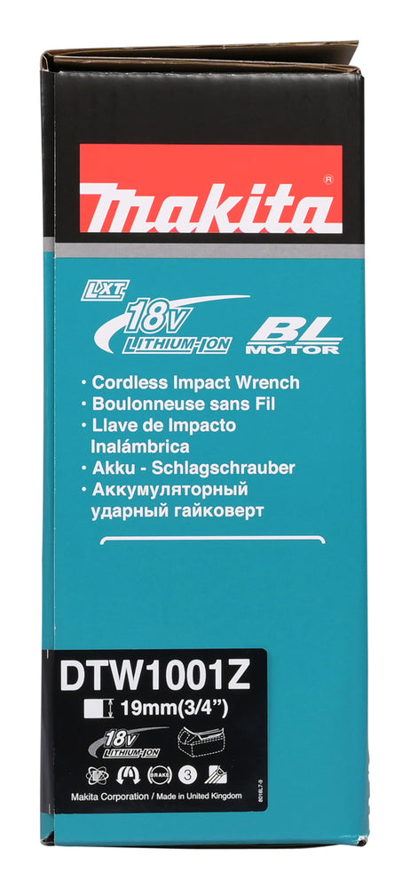 Makita Akku-Schlagschrauber 18V – 3/4", 1.050 Nm, LED & Bremse - DTW1001Z
