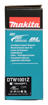 Makita Akku-Schlagschrauber 18V – 3/4", 1.050 Nm, LED & Bremse - DTW1001Z