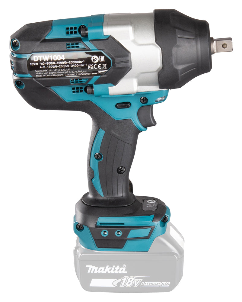 Makita Akku-Schlagschrauber 18V – 1/2", 1.050 Nm, 3 Drehzahleinstellungen & LED - DTW1004Z