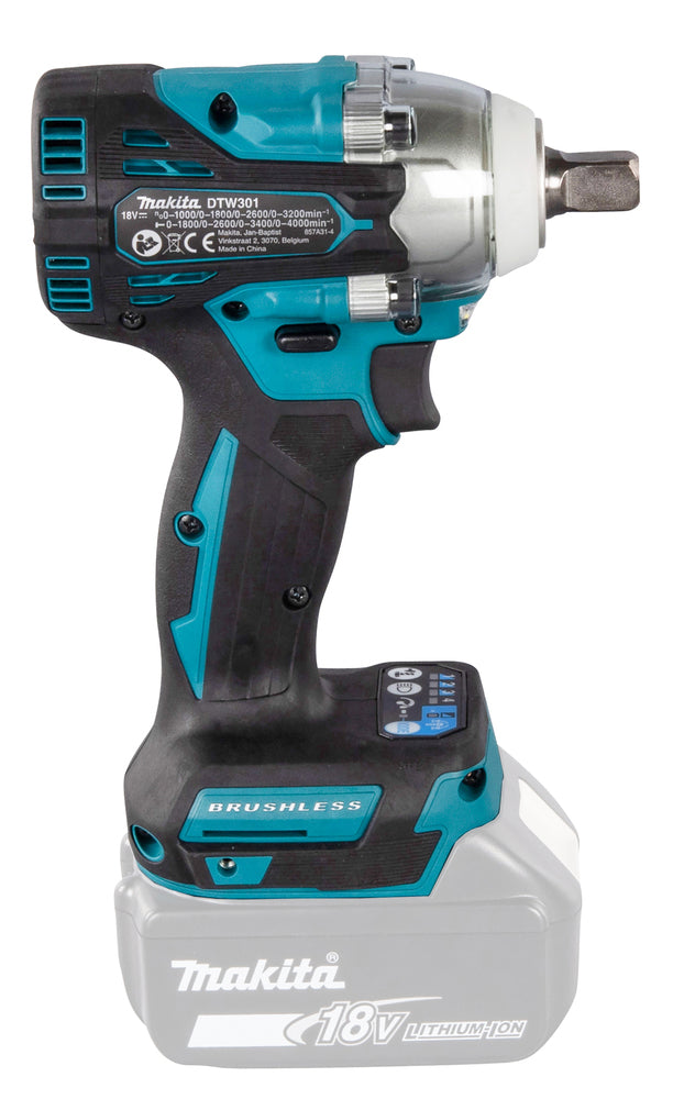 Makita Akku-Schlagschrauber 18V – Auto-Stopp, bürstenlos, XPT & schlanker Griff - DTW301Z