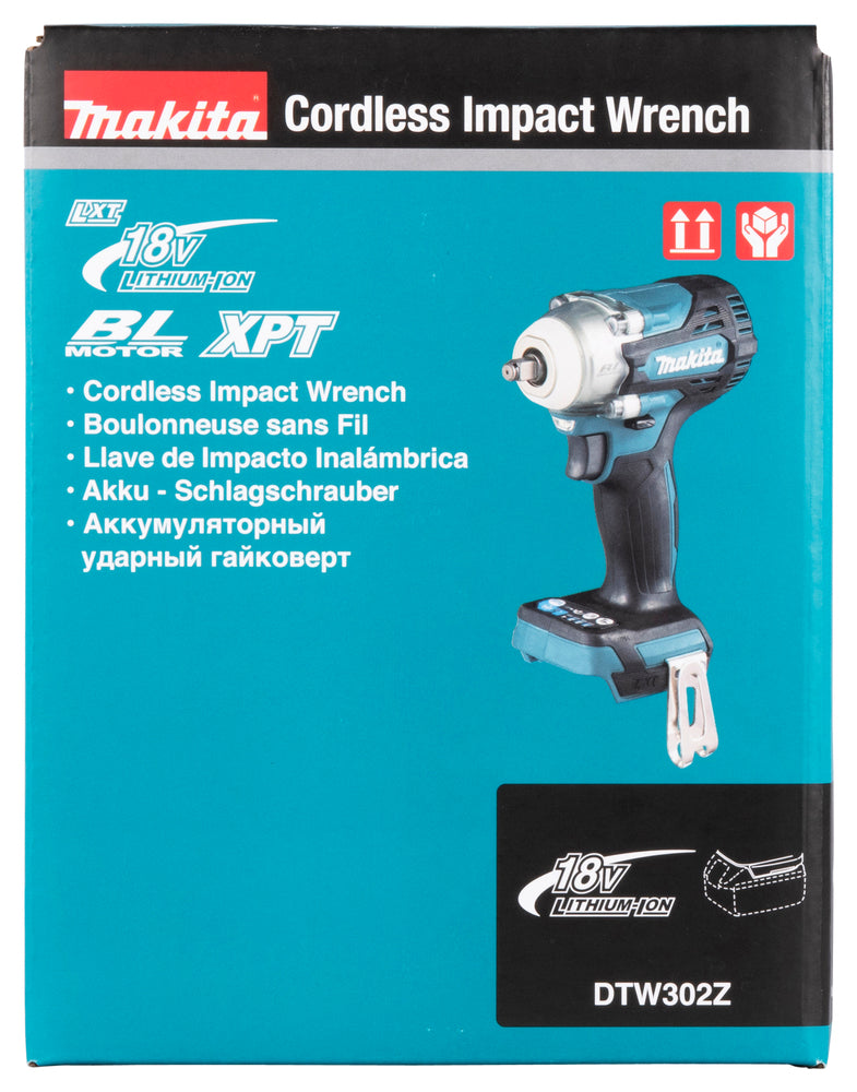 Makita Akku-Schlagschrauber 40V max – Höchstdrehzahlmodus, Auto-Stopp & bürstenloser Motor - DTW302Z