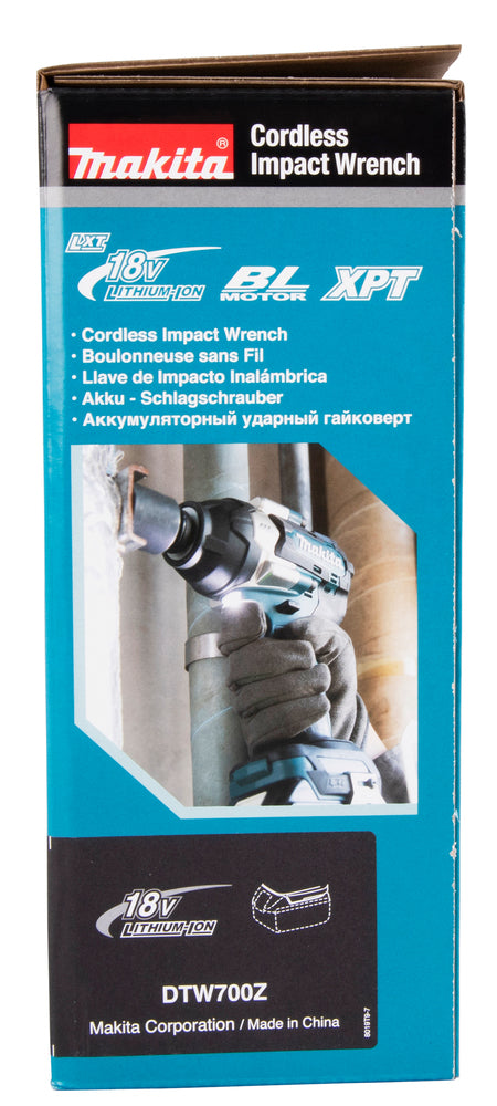 Makita Akku-Schlagschrauber 18V – Auto-Stopp, bürstenlos, LED & XPT-Schutz - DTW700Z