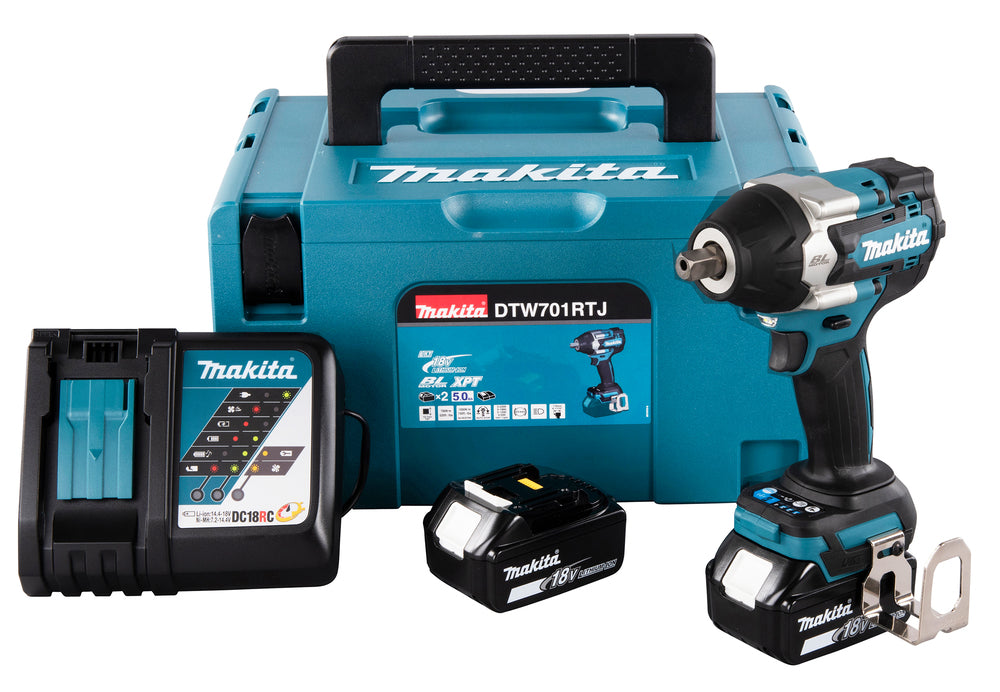Makita Akku-Schlagschrauber 40V max – Auto-Stopp, bürstenlos, LED & XPT-Schutz - DTW701RTJ