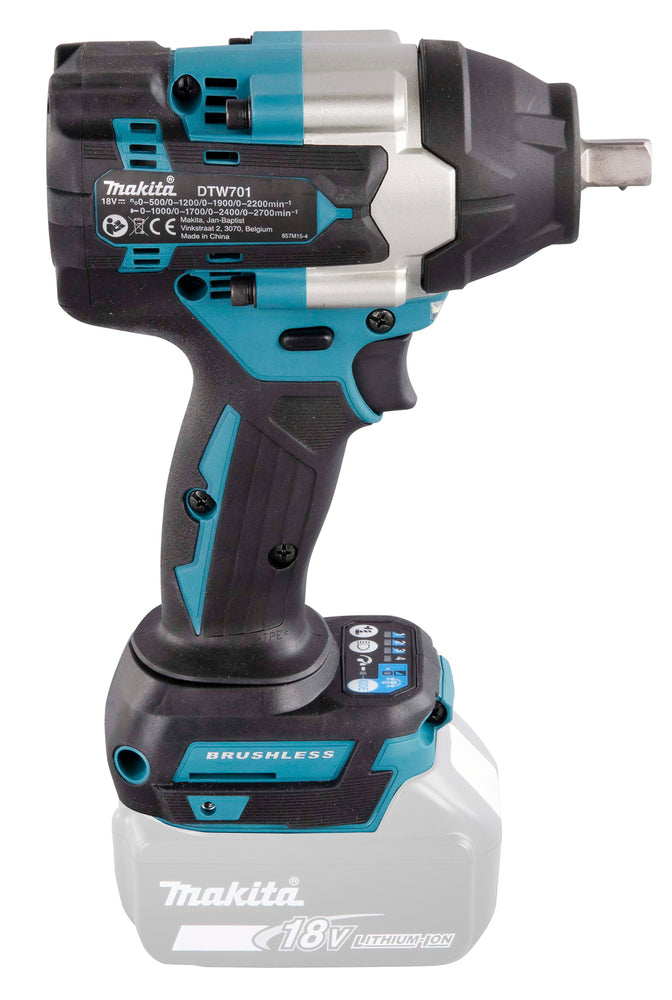 Makita Akku-Schlagschrauber 18V – Auto-Stopp-Funktion, bürstenlos, LED & XPT-Schutz - DTW701Z