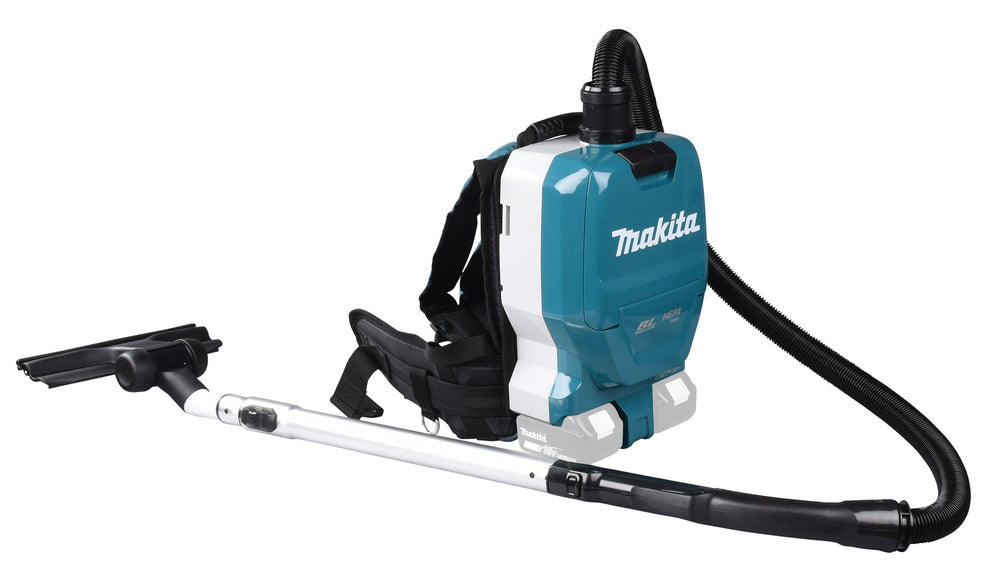 Makita Akku-Rucksackstaubsauger 2x18V – 2L Behälter, HEPA-Filter & LED-Licht - DVC261ZX15
