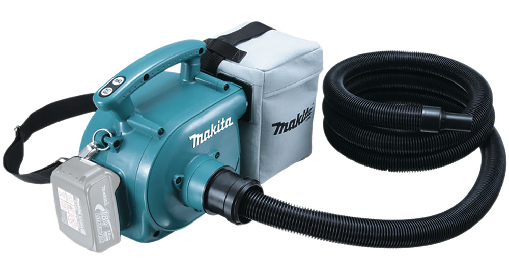 Makita Akku-Staubsauger – 18 V, 3 l Staubbeutel & Gebläsefunktion - DVC350Z