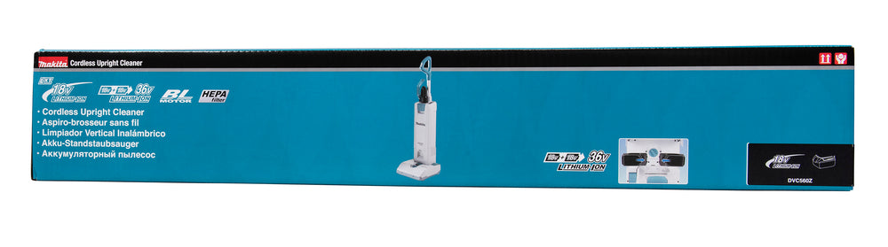 Makita Akku-Bodenstaubsauger – 2x 18 V, 3 Saugstufen & Rotationsbürste - DVC560Z