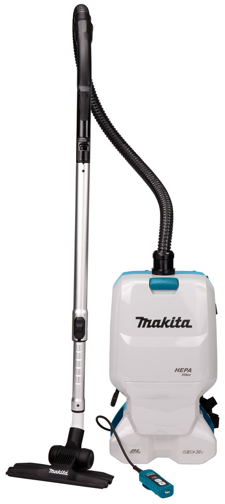 Makita Akku-Rucksackstaubsauger 2x18V – mit teleskopierbarem Saugrohr & HEPA-Filter - DVC660Z