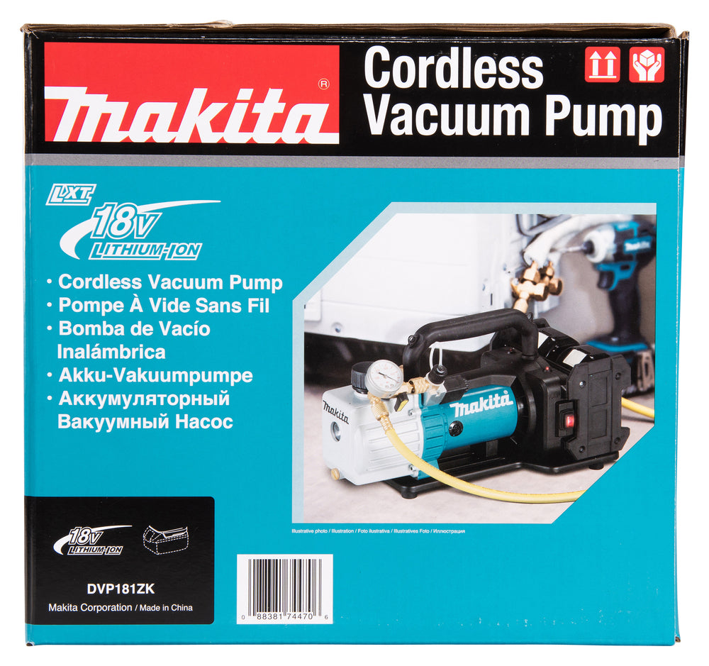 Makita Akku-Vakuumpumpe – 18V, Doppelstufenkompressor, 113 l/min - DVP181ZK