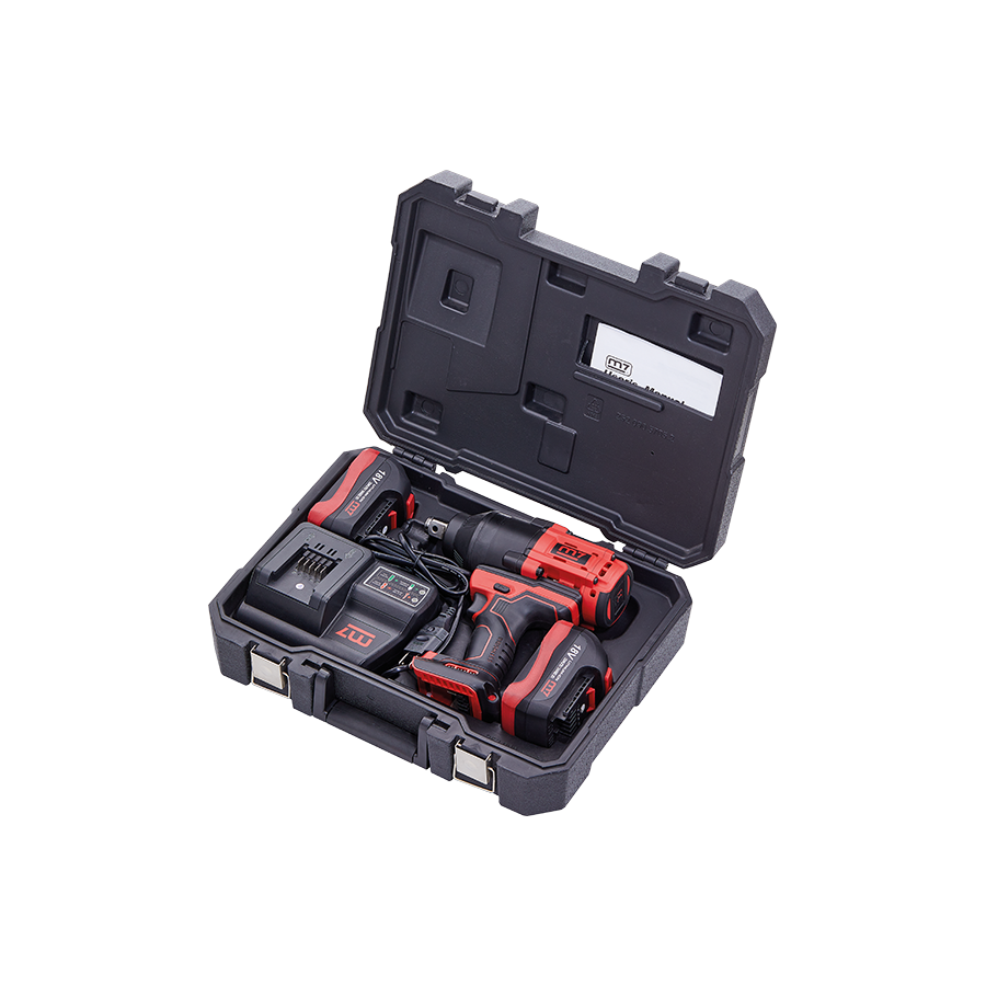 M7 Power-Werkzeuge - 3/4" Akku-Schlagschrauber 18V 5Ah 1900Nm mit Ladegerät + 2 Akku DW601A