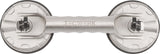 TECWERK Saugheber 80 kg, 2 Köpfe, Kopf-Ø 118 mm, Alu-Körper – für Glas, Metall, Fliesen