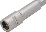 TECWERK Steckschlüsseleinsatz 6 mm mit 6-Kant-Antrieb, 60 mm Länge und Magnet