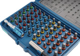 TECWERK Bitsortiment 62-teilig Schlitz/PH/PZD/TX/6Kt. mit Farbleitsystem und 2 Bithaltern