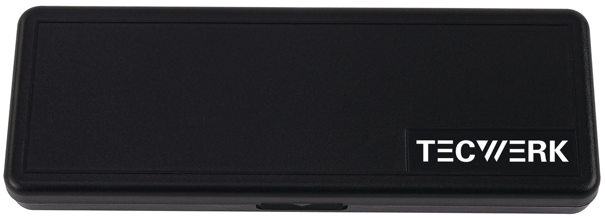 TECWERK Digitaler Messschieber DIN 862 150 mm mit Feststellschraube, eckigem Tiefenmaß und 8-mm-Ziffern