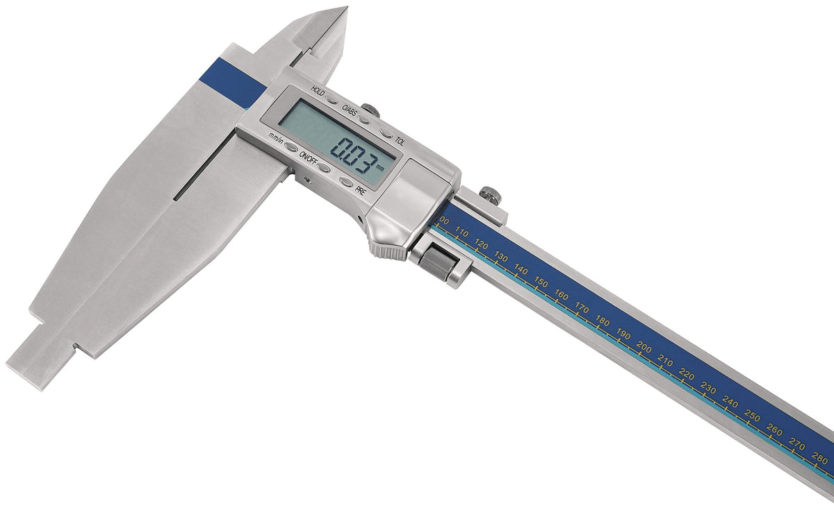 TECWERK Digitaler Werkstattmessschieber 300 mm – Präzisionsmessung mit Metallgehäuse