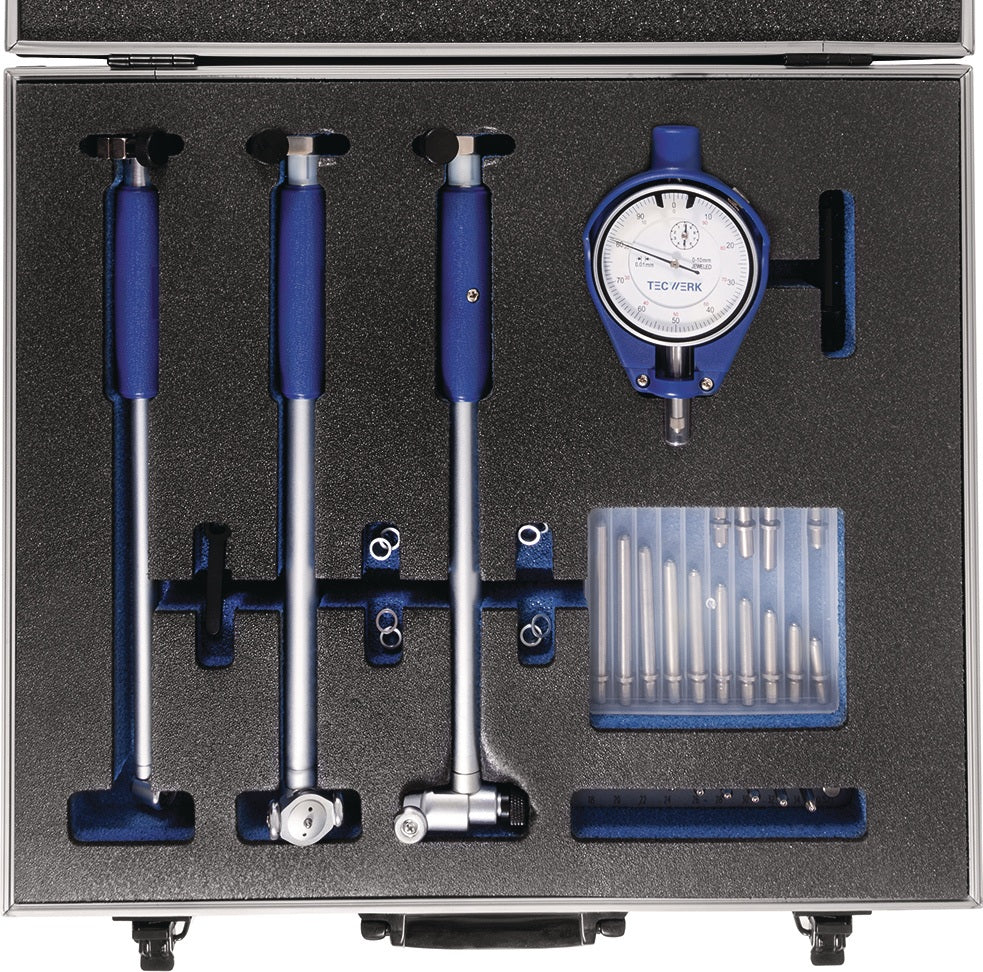 TECWERK Innenfeinmessgerät 18-160 mm – Messtiefe 150 mm, 2-Punkt-Vergleichsmessung