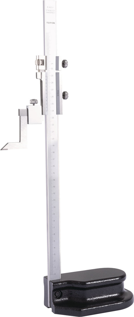 TECWERK Höhenanreißgerät 300 mm – Analoge Messuhr mit 0,02 mm Ablesung