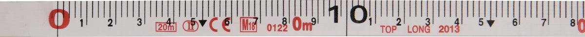 TECWERK Kapselbandmaß 20 m Nylon-Fiber Band, ABS-Gehäuse, EG II Genauigkeit