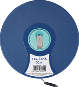 TECWERK Kapselbandmaß 20 m Nylon-Fiber Band, ABS-Gehäuse, EG II Genauigkeit