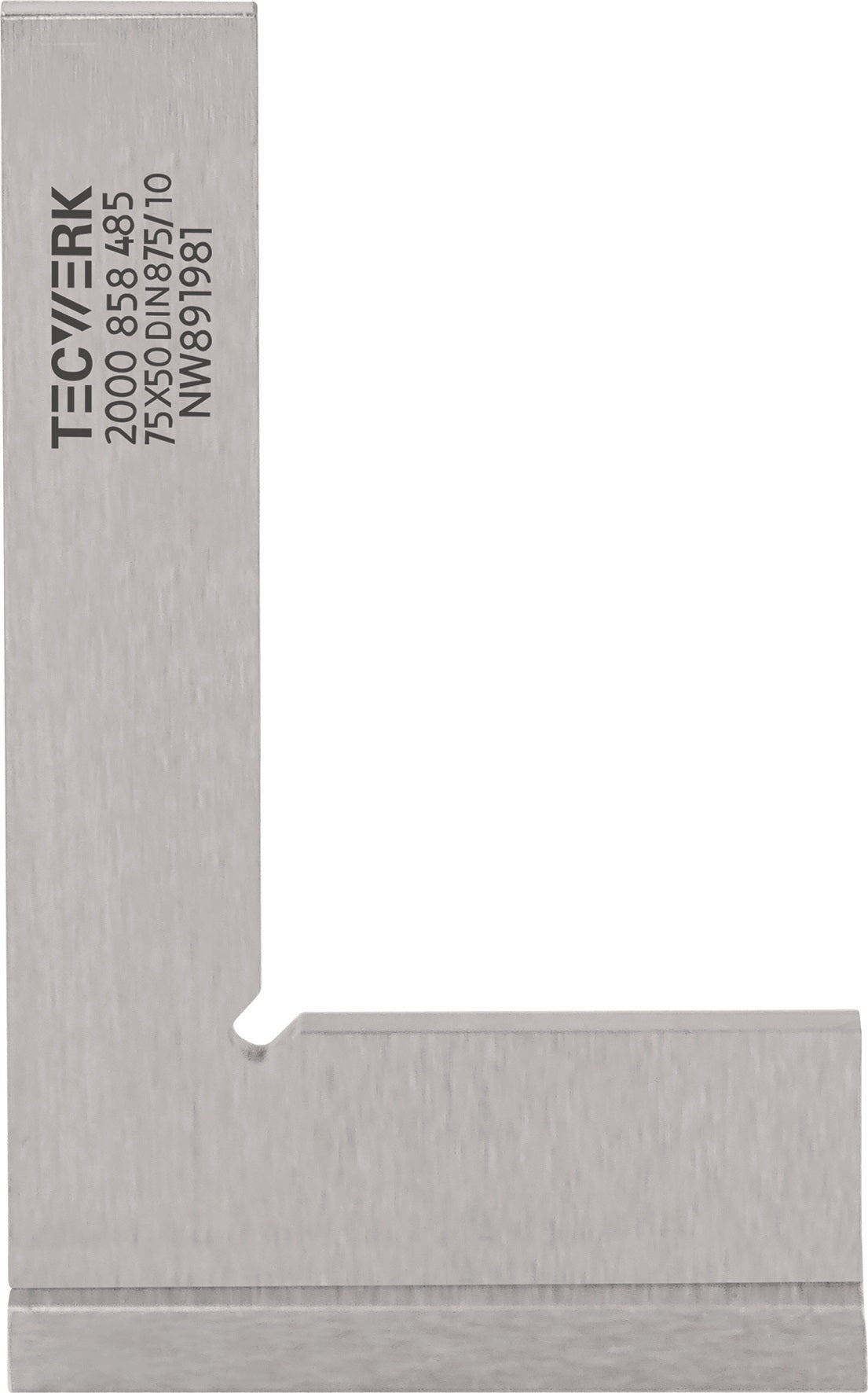 TECWERK Winkel DIN 875/I – Präzisionswinkel 500 x 330 mm, ohne Anschlag, aus Stahl