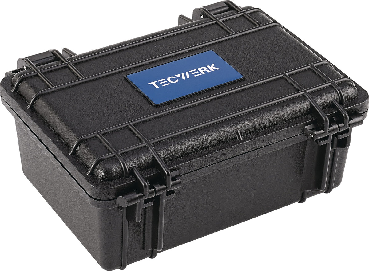 TECWERK Schutzkoffer B186xT123xH75mm – Luft- und wasserdichter Kunststoffkoffer mit Schaumeinlage