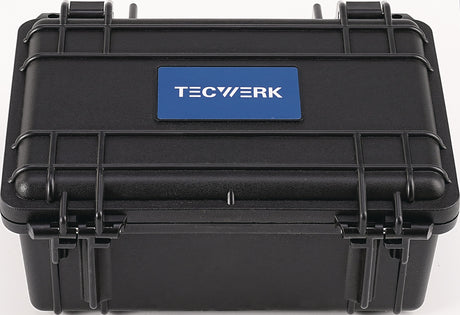TECWERK Schutzkoffer B186xT123xH75mm – Luft- und wasserdichter Kunststoffkoffer mit Schaumeinlage