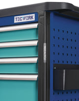 TECWERK Werkzeugwagen PLUS 2.0 – 6 Schubladen, 500 kg, abschließbar, Stahlblech
