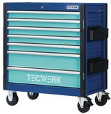 TECWERK Werkzeugwagen PLUS XL 2.0, 7 Schubladen, 500 kg, Stahlblech, B960xT465xH1020 mm