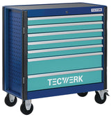 TECWERK Werkzeugwagen PLUS XL 2.0, 7 Schubladen, 500 kg, Stahlblech, B960xT465xH1020 mm