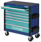 TECWERK Werkzeugwagen PLUS XL 2.0, 7 Schubladen, 500 kg, Stahlblech, B960xT465xH1020 mm