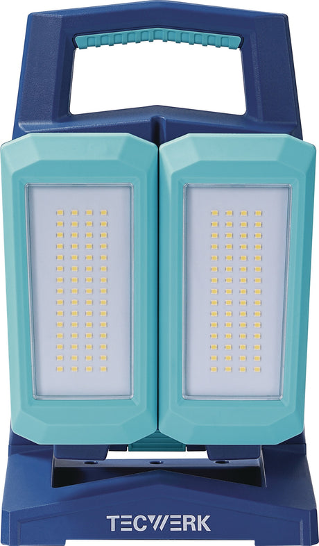 TECWERK LED-Strahler 50 W, 800-4500 lm, Li-Ion 5200 mAh, IP54, Powerbank